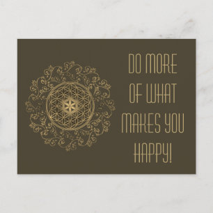 Blume des Lebens - Vintage Ornamente Mandala 2 Postkarte