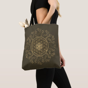 Blume des Lebens - Vintage Ornamente Mandala 2 Tasche