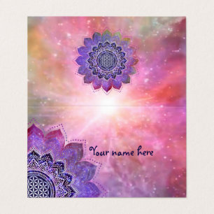 Blume des Lebens - Vintage Style Galaxie Raum 1 Visitenkarten