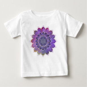 Blume des Lebens - Vintage Style Galaxie Weltraum Baby T-shirt