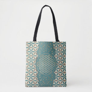 Blume des Lebens - vintage X & Stempel Muster BG 1 Tasche