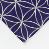 Blume des Lebens - Vintages XI- und Silbermuster Fleecedecke (Ecke)