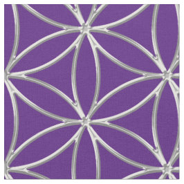 Blume des Lebens - Vintages XI- und Silbermuster Stoff