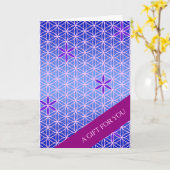 BLUME DES LEBENS - violettes, rosa Muster Karte (Gelbe Blume)