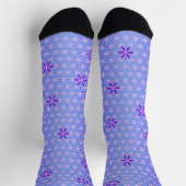 BLUME DES LEBENS - violettes, rosa Muster Socken (Oben)