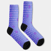 BLUME DES LEBENS - violettes, rosa Muster Socken (Rechts)
