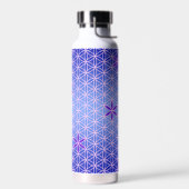 BLUME DES LEBENS - violettes, rosa Muster Trinkflasche (Links)