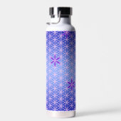 BLUME DES LEBENS - violettes, rosa Muster Trinkflasche (Rechts)