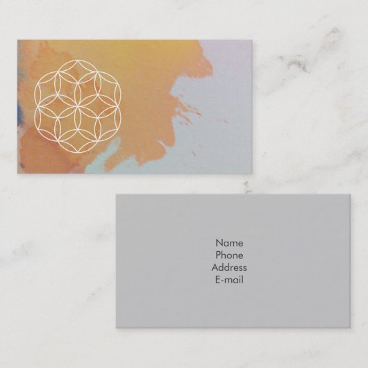 Blume des Lebens Visitenkarte (Vorne/Hinten)