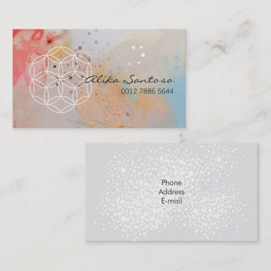 Blume des Lebens Visitenkarte (Vorne/Hinten)