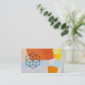 Blume des Lebens Visitenkarte (Stehend Vorderseite)