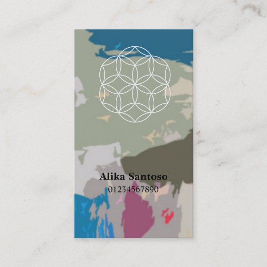 Blume des Lebens Visitenkarte (Vorderseite)