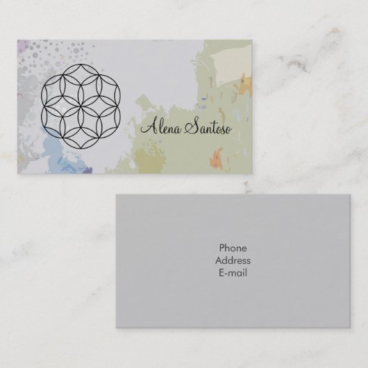 Blume des Lebens Visitenkarte (Vorne/Hinten)