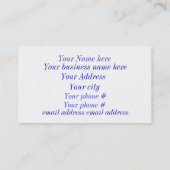 Blume des Lebens Visitenkarte (Rückseite)