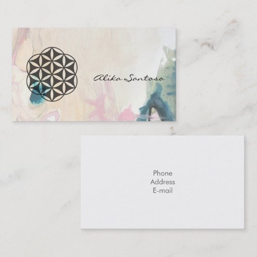 Blume des Lebens Visitenkarte (Vorne/Hinten)