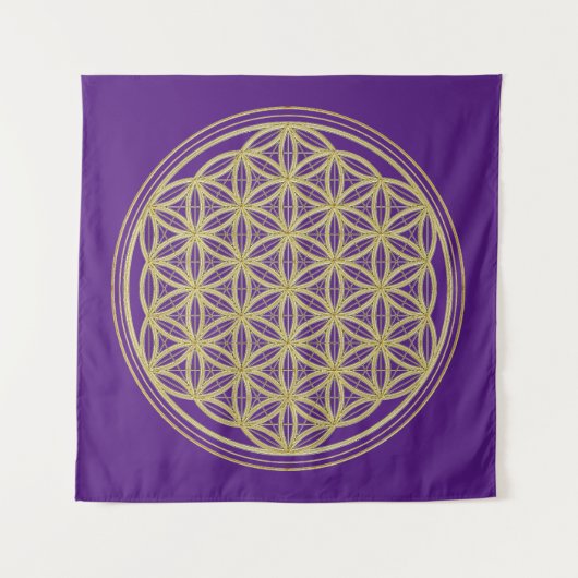 Blume des Lebens Wandteppich (Vorderseite)