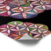 Blume des Lebens Wasserfarben Kunst Poster (Ecke)