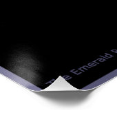 Blume des Lebens Weiß auf Schwarz-Glossy-Poster Poster (Ecke)