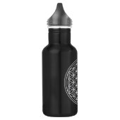 BLUME DES LEBENS - weiß Edelstahlflasche (Links)