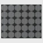 Blume des Lebens - Weiß Geschenkpapier (Flach)