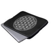 BLUME DES LEBENS - weiß Laptopschutzhülle (Vorne Knopf)