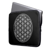 BLUME DES LEBENS - weiß Laptopschutzhülle (Vorderseite Links)