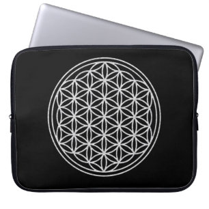 BLUME DES LEBENS - weiß Laptopschutzhülle