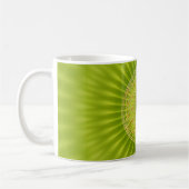 Blume des Lebens | Wiestigrün radial BG Kaffeetasse (Links)