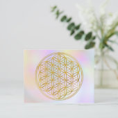 Blume des Lebens | Wiestipastell Postkarte (Stehend Vorderseite)