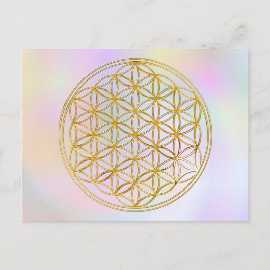Blume des Lebens | Wiestipastell Postkarte (Vorderseite)