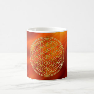 Blume des Lebens   Wiestiwellen red BG Kaffeetasse