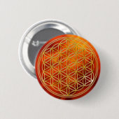 Blume des Lebens | Wiestiwellen red flames BG Button (Vorne & Hinten)
