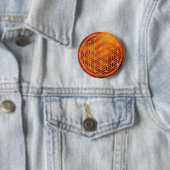 Blume des Lebens | Wiestiwellen red flames BG Button (Beispiel)
