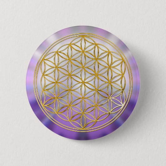 Blume des Lebens Yantra Button (Vorderseite)