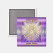 Blume des Lebens Yantra Magnet (Vorderseite/Rückseite)