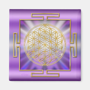 Blume des Lebens Yantra Magnet