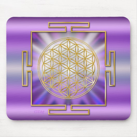 Blume des Lebens Yantra Mousepad (Vorne)