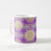 BLUME DES LEBENS - Yantra-nahtloses Muster Kaffeetasse (Vorderseite Links)