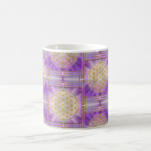 BLUME DES LEBENS - Yantra-nahtloses Muster Kaffeetasse