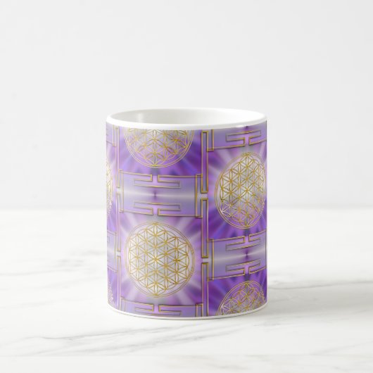 BLUME DES LEBENS - Yantra-nahtloses Muster Kaffeetasse (Mittel)
