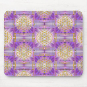 BLUME DES LEBENS - Yantra-nahtloses Muster Mousepad