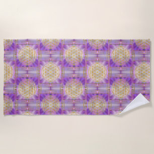 BLUME DES LEBENS - Yantra-nahtloses Muster Strandtuch