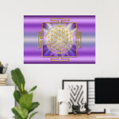 Blume des Lebens Yantra Poster (Heimbüro)