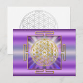 Blume des Lebens Yantra Postkarte (Vorne/Hinten)