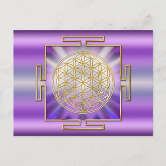 Blume des Lebens Yantra Postkarte (Vorderseite)