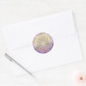 Blume des Lebens Yantra Runder Aufkleber (Umschlag)