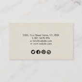 Blume des Lebens - Yin Yang Symbol Business Card Visitenkarte (Rückseite)