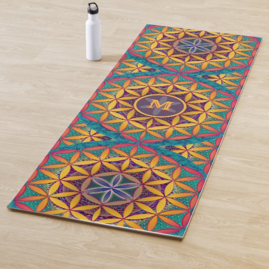 Blume des Lebens Yoga Mat mit/ohne Monogramm Yogamatte (Beispiel)