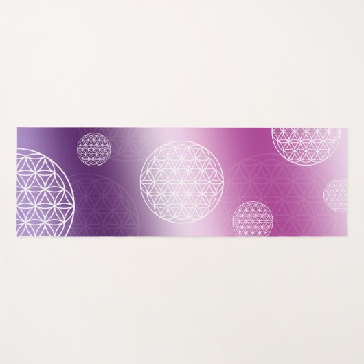 Blume des Lebens Yogamatte (Vorderseite (Horizontal))
