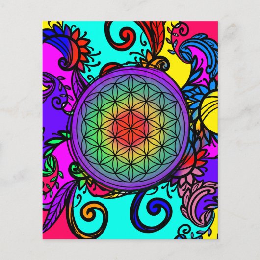 Blume des Lebens Zen Chakra Flyer (Vorne)